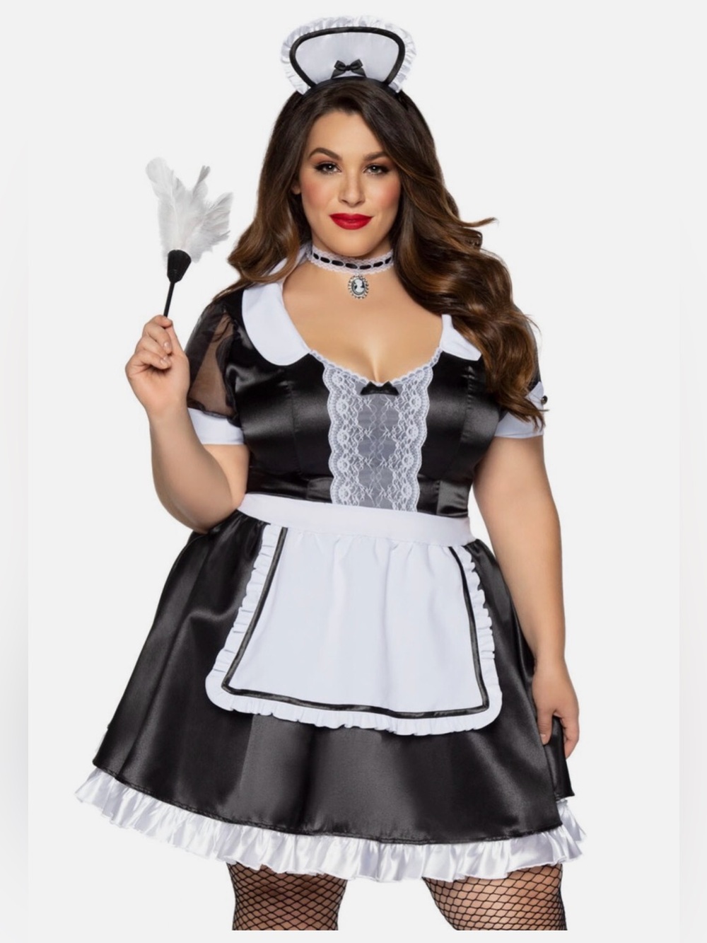 Leg Avenue 3 PC Classic French Maid, Black/White, Brand New